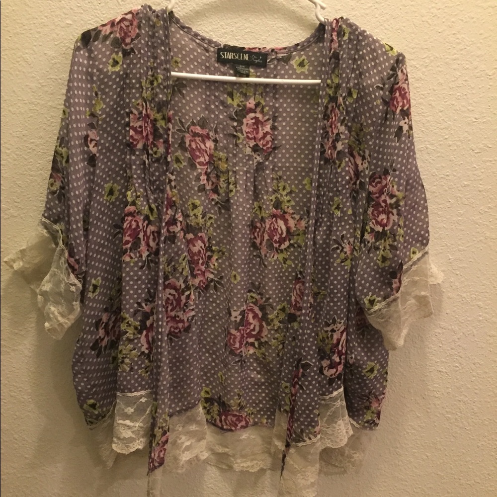 Floral Print Kimono